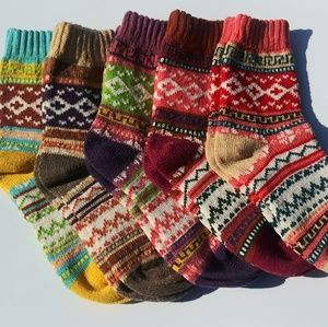 Warm cute cozy winter wool women's socks